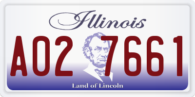 IL license plate A027661