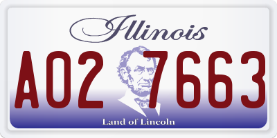 IL license plate A027663
