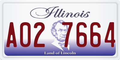 IL license plate A027664