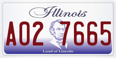IL license plate A027665