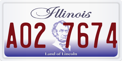 IL license plate A027674