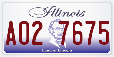 IL license plate A027675