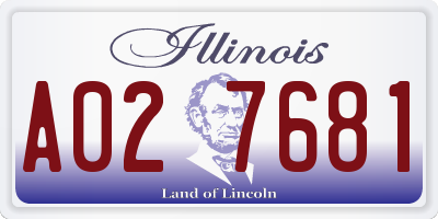 IL license plate A027681