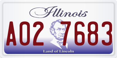 IL license plate A027683