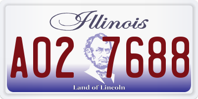 IL license plate A027688
