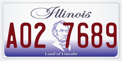 IL license plate A027689