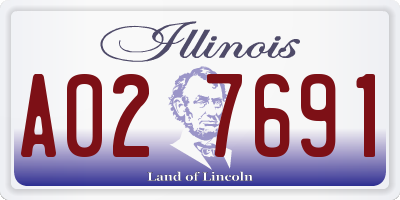 IL license plate A027691