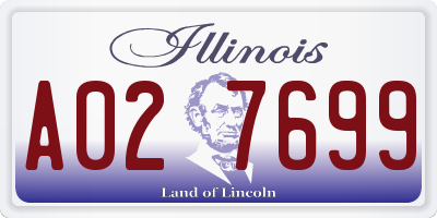 IL license plate A027699