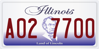 IL license plate A027700