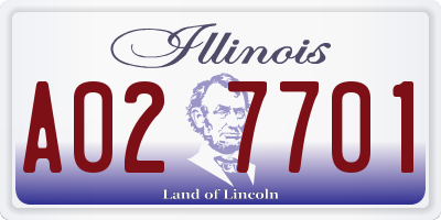 IL license plate A027701