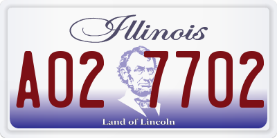 IL license plate A027702