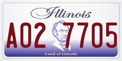 IL license plate A027705