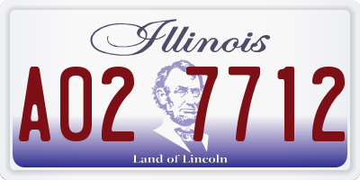 IL license plate A027712