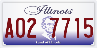 IL license plate A027715