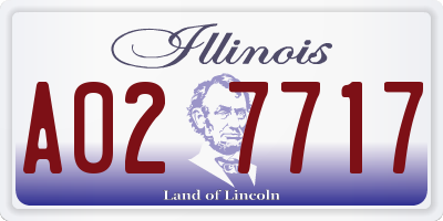 IL license plate A027717