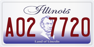 IL license plate A027720