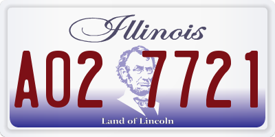 IL license plate A027721