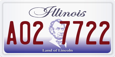 IL license plate A027722