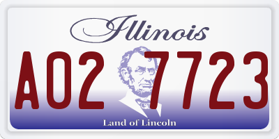IL license plate A027723