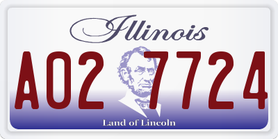 IL license plate A027724