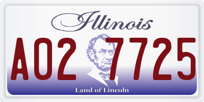 IL license plate A027725