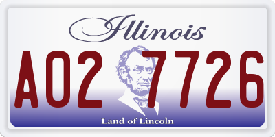 IL license plate A027726
