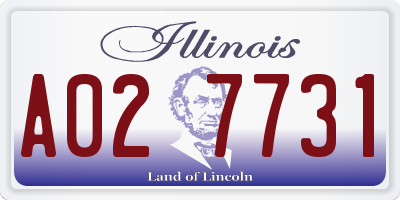 IL license plate A027731