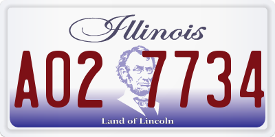 IL license plate A027734