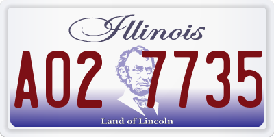 IL license plate A027735