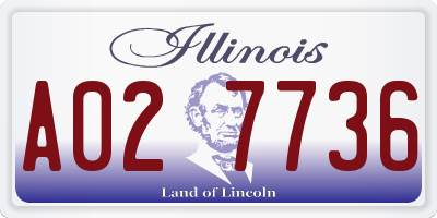 IL license plate A027736