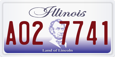 IL license plate A027741