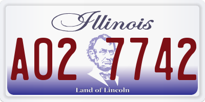 IL license plate A027742