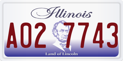 IL license plate A027743