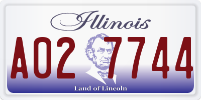IL license plate A027744