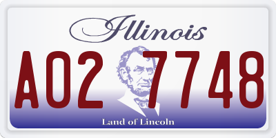 IL license plate A027748