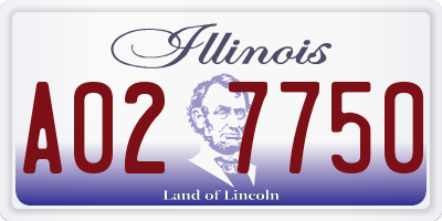 IL license plate A027750