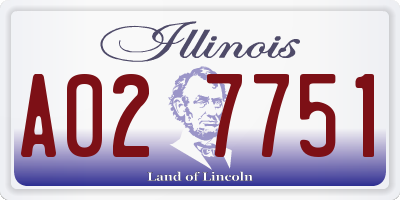 IL license plate A027751