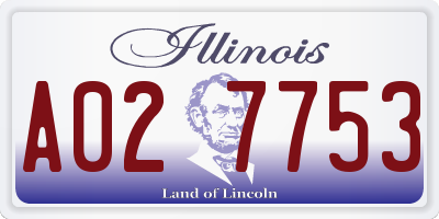 IL license plate A027753