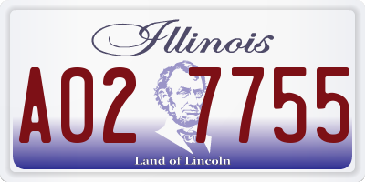 IL license plate A027755