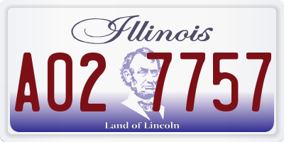 IL license plate A027757