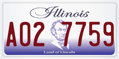 IL license plate A027759