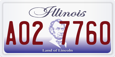 IL license plate A027760