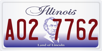 IL license plate A027762