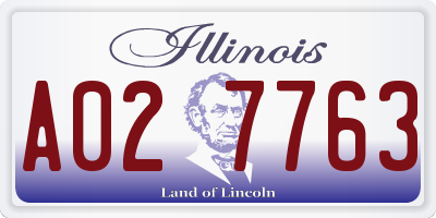 IL license plate A027763