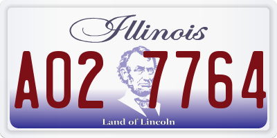 IL license plate A027764