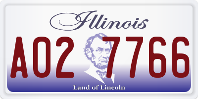 IL license plate A027766