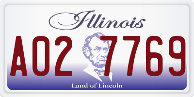 IL license plate A027769