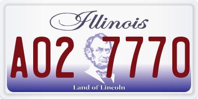 IL license plate A027770