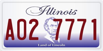 IL license plate A027771