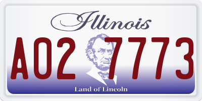 IL license plate A027773